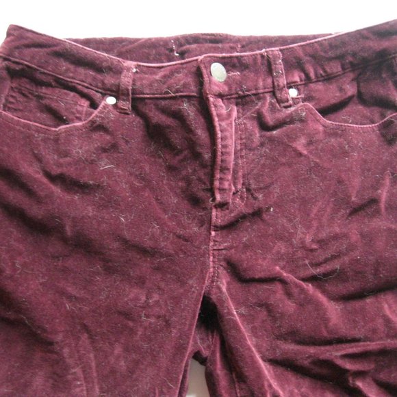 Ruff Hewn Velvety Maroon Straight Leg Pants - Picture 3 of 10
